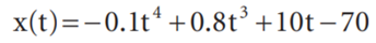 The position x as a function of time that a particle moves along a straight line is given by The...