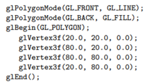 Replace the polygon declaration part of square.cpp of Chapter 2 with: This simply adds the two...-1