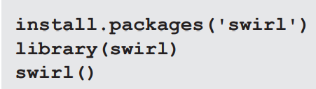 Swirl The interactive swirl package teaches you R inside R. Each line contains one error. Can you...