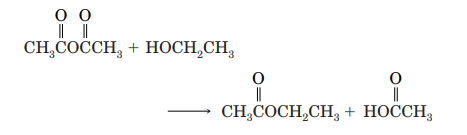 Reaction of Anhydride with Alcohol (Section 19.4B) Anhydrides reacts with alcohol to give one mole...