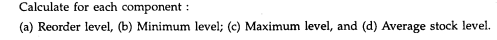 In a factory component A is used as follows: Two components, A and B are used as follows:-4