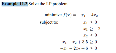 (a) Develop a MATLAB function that would implement Algorithm 11.1 without requiring a feasible...-1