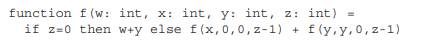 Perform Algorithm (strictness analysis) on the following program, showing the set H on each pass...