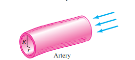 FLOW OF BLOOD One of Poiseuille’s laws for the flow of blood in an artery says that if v(r) is the...-2