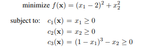 Consider the constrained minimization problem (see [12])-1