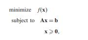 Consider the problem where A is m × n. Assume f ? C1, that the feasible set is bounded, and that the...-1