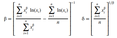 Consider the Weibull distribution a. Find the likelihood function based on a random sample of size...-2