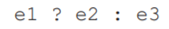 Describe the type correctness and inference rules in C for the conditional expression: Must e2 and...-1