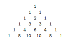 Design and implement a program that prints Pascal’s triangle: using a recursive implementation of...-1