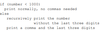 An integer is printed with commas inserted in the proper positions similarly to the way in which...-1