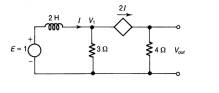 Calculate Vout using mesh formulation. Note that you must first express the current I in terms of...