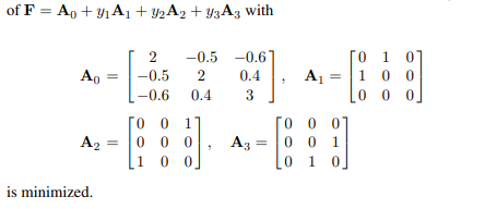 Find scalars such that the maximum eigenvalue-2