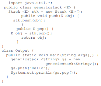 What is the output of this program? (a) H (b) Hello (c) Runtime Error (d) Compilation Error