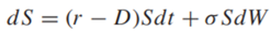 We wish to modify the code so that we can model assets paying a continuous dividend yield. The...-1