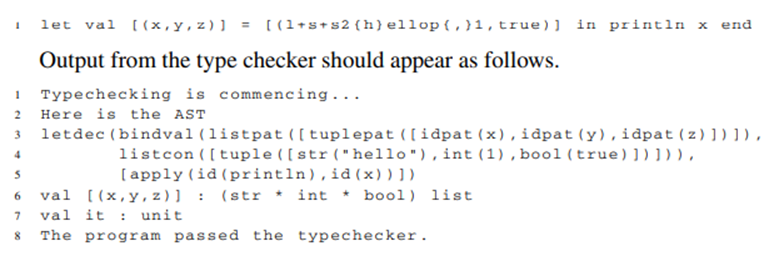 The following program does not compile correctly or type check correctly using the comp compiler and...