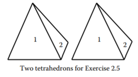 Suppose two tetrahedrons (4-sided polygons) are randomly tossed. Assuming the tetrahedrons are...-1