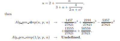 Let a be an algebraic number with minimal polynomial p (in terms of a). Consider the class G of...