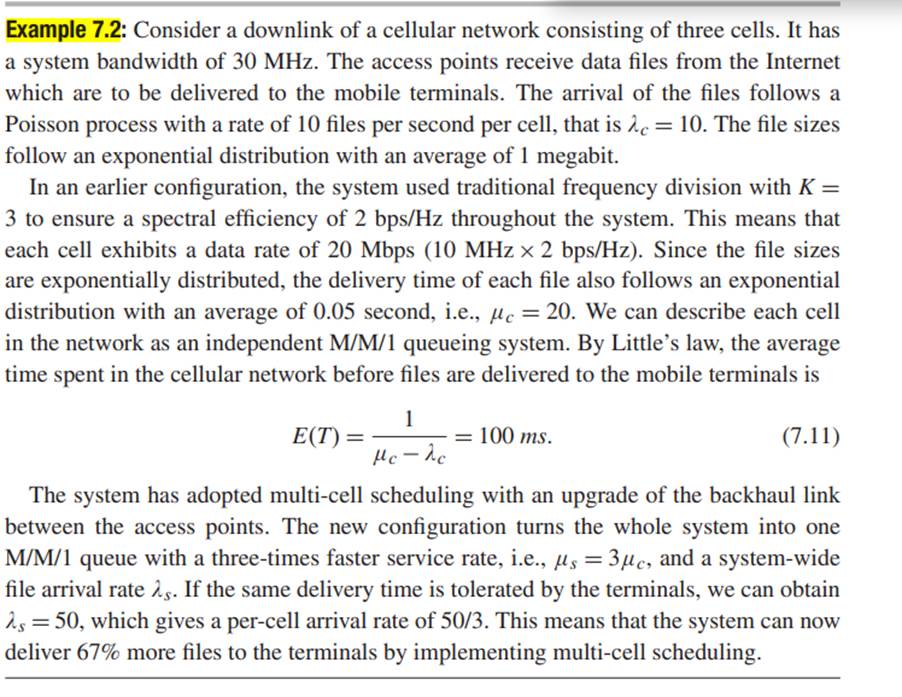 We discussed multi-cell scheduling in Example 7.2. In this problem, we will investigate a different...