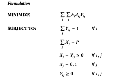 Consider the following formulation of the P-median problem: In many cases, we not only want to...-2