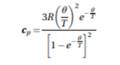 One of theoretical expressions for low-temperature solid heat capacity at constant pressure is:...