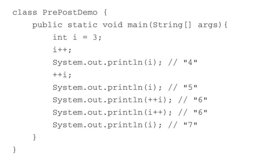 In the following program, explain why the value “6” is printed twice in a row: