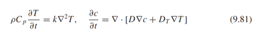 Thermal flow field fractionation involves mass transfer induced by temperature gradients. Consider...-3