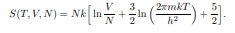 Entropy of an ideal gas The entropy can be found from the relations, F = E - TS or S = -?F/?T. Show...