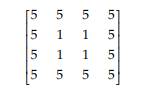 (a) Find the Radon transform, using ? as shown in Figure 9.7-4, of the following image at ? = 0°,...-1