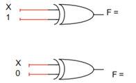 Find the output of following gates. Find the output F for each set of inputs.-1