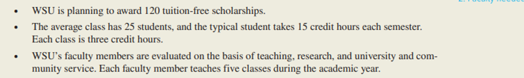 Western State University (WSU) is preparing its master budget for the upcoming academic year....