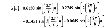 A sampled signal consists of the following set of samples {O, 1,2,3,2, I}. Detennine the DTFS...