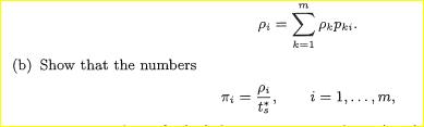 Balance equations and mean recurrence times. Consider a Markov chain with a single recurrent class,...-1