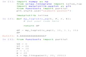 The logistic equation is a simple differential equation model that can be used to relate the change...-3