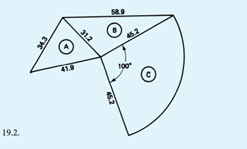 - The field measurements (in feet) for an irregularly shaped sodded area are shown in Figure 19.20....-2