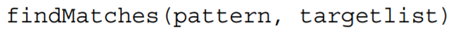 Write a function that, for each of the targets in targetlist, performs a regular expression search...