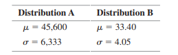 Given two distributions with the following characteristics: If a value from distribution A is 50,000...