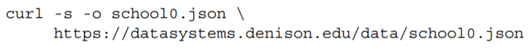 Using any method, get the JSON data from school0.json: Using the bytes data in .content, a file-like...-2