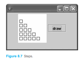 Write a program to draw a set of steps made from bricks, as shown in Figure 8.7. Use the library...-1