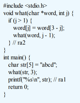 Examine the C program that follows: (a) Draw the run-time stack just after the procedure is called...