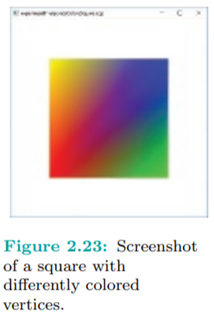 Replace the polygon declaration part of square.cpp with: The different color values bound to the...-2