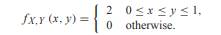 Find the PDF of W = X + Y when X and Y have the joint PDF