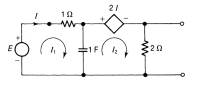 Derive the expression for the output voltage. This is a third-order network with a real root at s =...-2