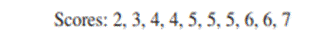 For the following sample of n 5 10 scores: a. Assume that the scores are measurements of a discrete...