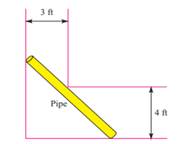 CONSTRUCTION As part of a construction project, it is necessary to carry a pipe around a corner as...