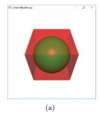 Run sphereInGlassBox.cpp, which makes the sides of the box of sphereInBox2.cpp glass-like by...-1