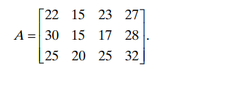 Consider an assignment problem represented by the following matrix: a. Obtain the minimum cost...