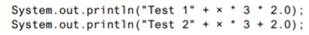 If the int variable × contains 10, what will the following Java statements display? Given these...-1