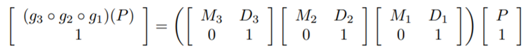 Express the affine transformation of given by as a single matrix vector multiplication using...-4