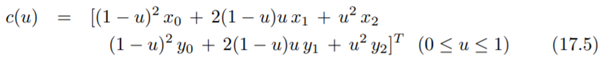 If the ambient space is write an equation analogous to (17.5) for the cubic B´ezier” curve Make four...-2