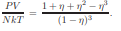 Use the Carnahan-Starling equation of state (8.72) to derive analytical expressions for the excess...